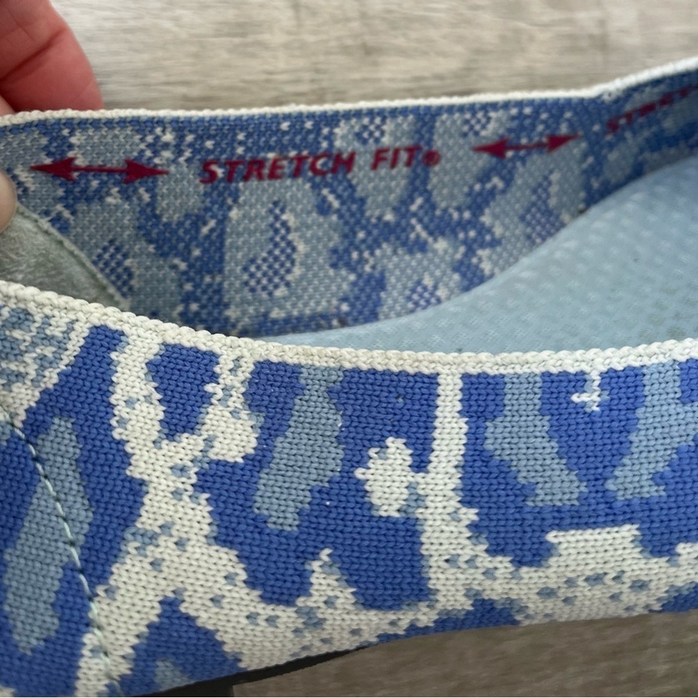 Skechers Womens Sz 5 Leopard Print Washable Knit Slip On Cleo Claw-Some Blue - Picture 7 of 13